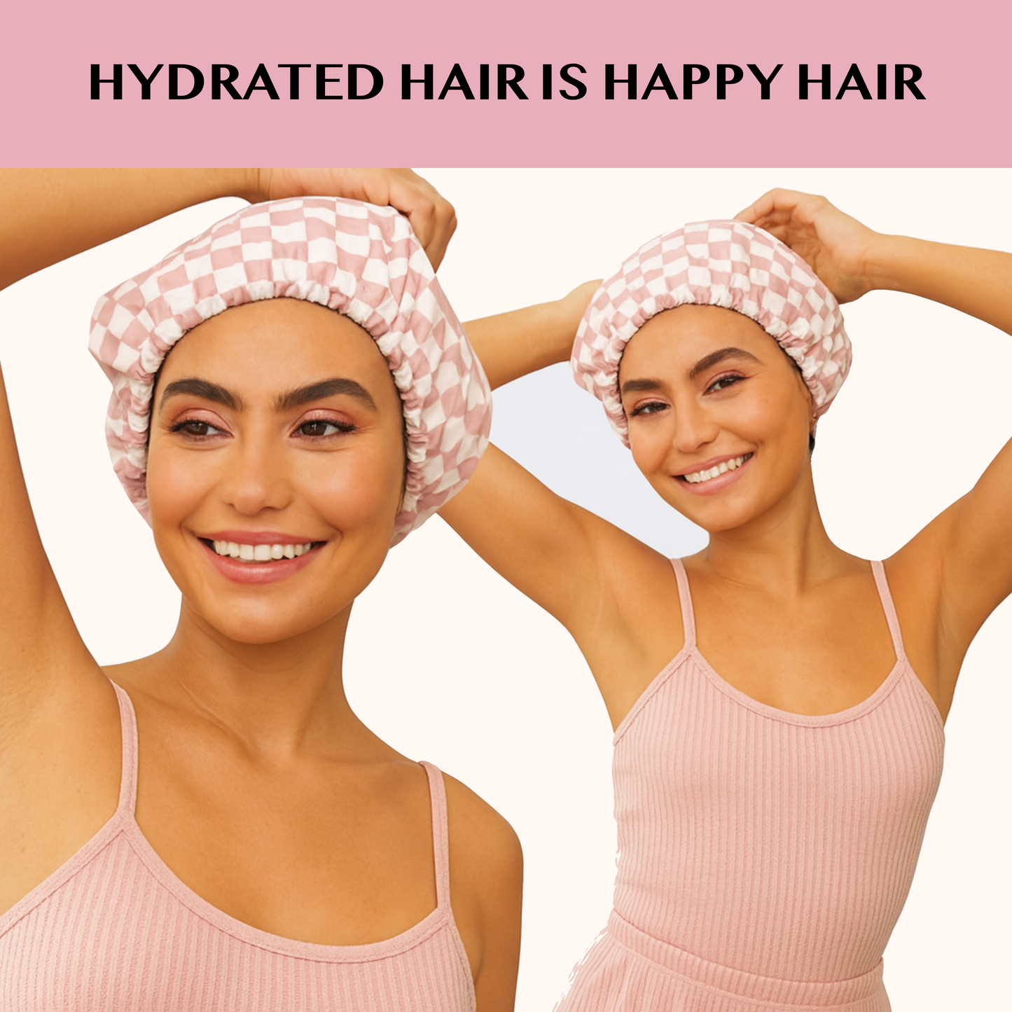 Luxury Double Layered Adjustable Waterproof Long Shower Cap